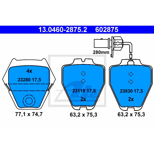 ATE Bremsscheiben Beläge Für Audi A6 4B C5 4.2 / S6 vorne