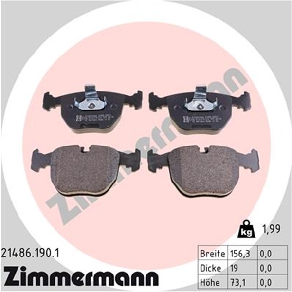 Zimmermann Bremsenset vorne Sport Bremsscheiben + Bremsbeläge für BMW X3 E83