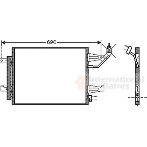 Van Wezel 32005177 Kondensator Klimaanlage für Mitsubishi