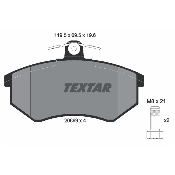 Textar Bremsscheiben Beläge vorne für AUDI 80 8C B4 Cabrio