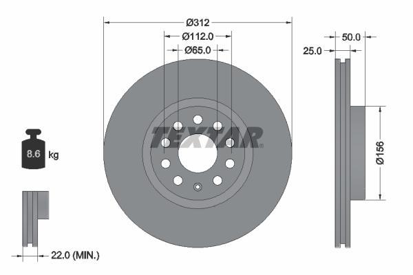 Textar Bremsenset Bremsscheiben + Beläge Vorne für VW GOLF 5 6 AUDI A3 LEON