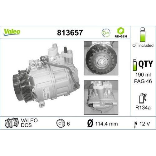 Valeo 813657 Kompressor Klimaanlage für Mercedes Benz Mercedes Benz