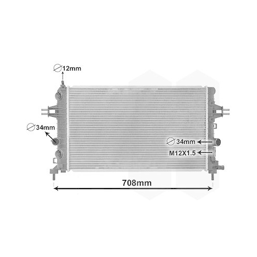 Van Wezel 37002363 Kühler Motorkühlung für Opel