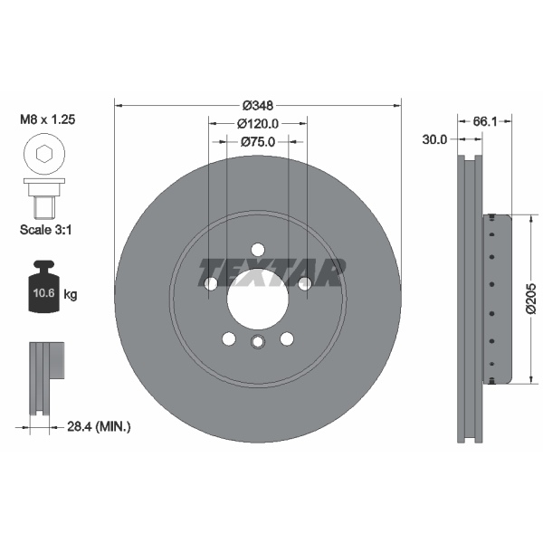 Textar Bremsscheiben + Beläge + Wk vorne für BMW F10 F11 F13