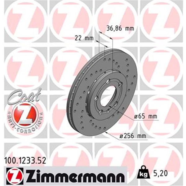 Zimmermann Sport Bremsscheiben Beläge vorne für SKODA Fabia Rapid SEAT Cordoba