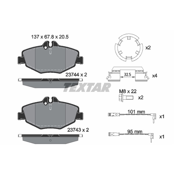 Textar Bremsscheiben Beläge vorne hinten für MERCEDES W211