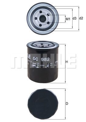 MAHLE/KNECHT Ölwechselfilter OC 982  