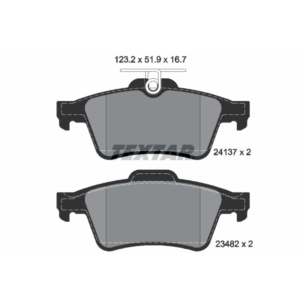 Textar Bremsscheiben + Beläge hinten für FORD Focus Ii Mk2 Nur 2.5 St