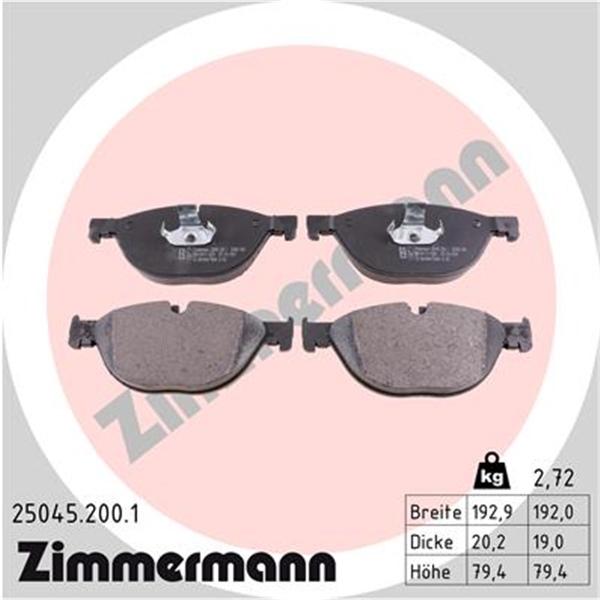 Zimmermann Bremsscheiben + Beläge vorne für BMW M550D Xdrive Touring Automatik