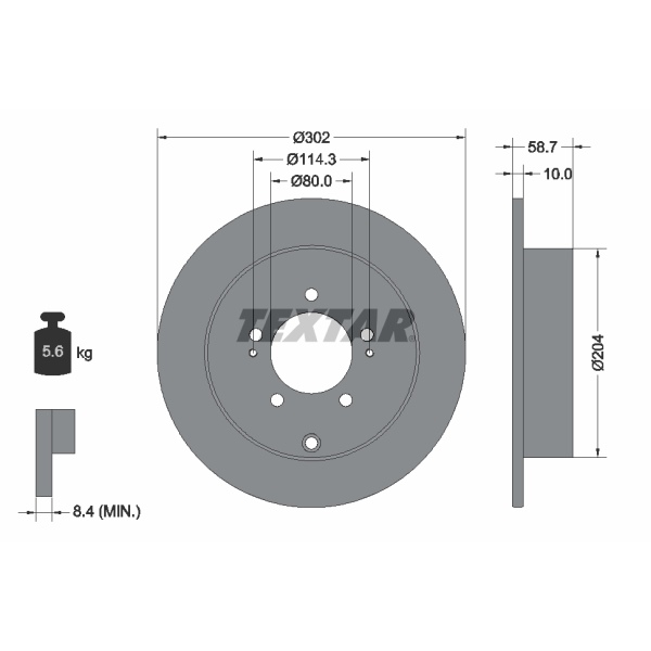 Textar Bremsscheiben Beläge hinten für MITSUBISHI Outlander Iii