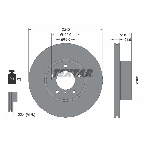 Textar Bremsscheiben Beläge vorne hinten für BMW 3Er F30 F31 4Er F32 F36