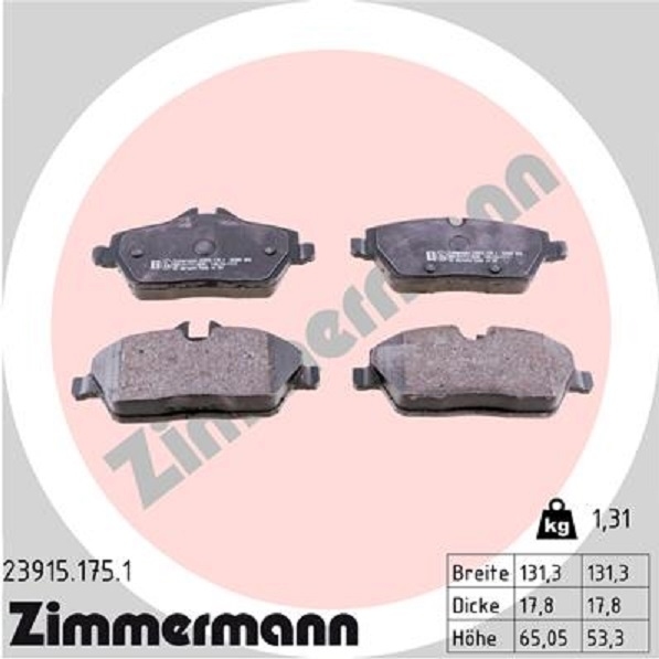 ZIMMERMANN BREMSEN BREMSSCHEIBEN BREMSBELÄGE KIT VORNE BMW E81 E87