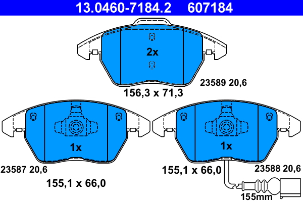 ATE Bremsscheiben Beläge vorne hinten für VW Golf 6 Caddy SKODA Octavia A3 Leon