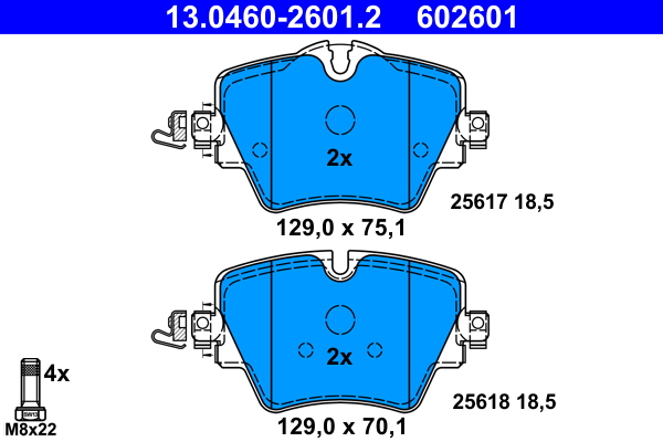 ATE BREMSSCHEIBEN 307mm + BELÄGE VORNE passend für BMW X1 F48 + X2 F39