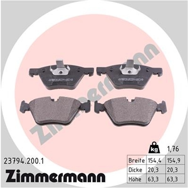 ZIMMERMANN BREMSEN BREMSSCHEIBEN BREMSBELÄGE VORNE HINTEN BMW E91 320 d  