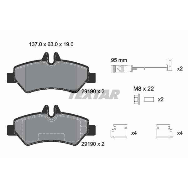 Textar Bremsscheiben Beläge Wk hinten für MERCEDES Sprinter 906 313 Cdi