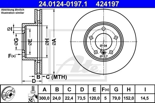ATE Bremsscheiben Beläge Wk für BMW 1Er E81 E82 E87 E88 3Er E90 - 93 Ø300 vorne