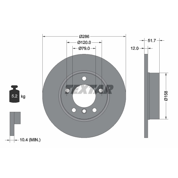 Textar Bremsscheiben Beläge vorne hinten für BMW 3Er E36 Compact 316I/318Ti/Tds