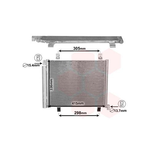 Van Wezel 58005327 Kondensator Klimaanlage für Seat Skoda VW