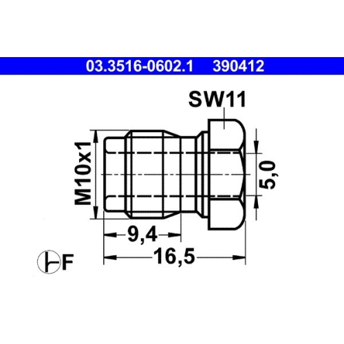 Ate 03.3516-0602.1 Überwurfschraube für Mercedes Benz Mercedes Benz Porsche Vag